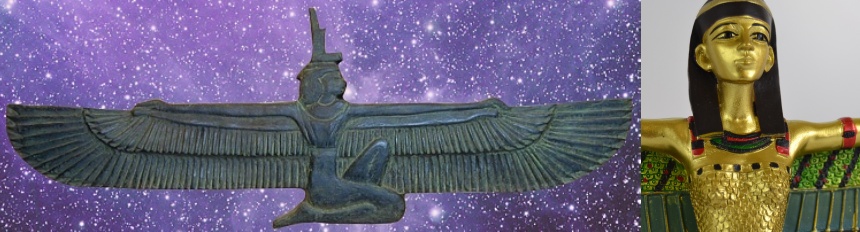 Bohyně Isis soška a obraz