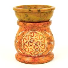 Aromalampa mastek - Květ Života, oranžová