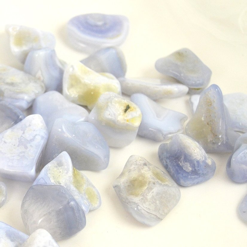 Chalcedon modrý Malawi tromlovaný, mix XL