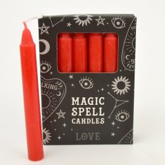 Magické svíčky červené 12 ks - Láska