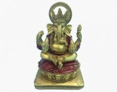 Ganesha - soška zlato-červená, 14 cm
