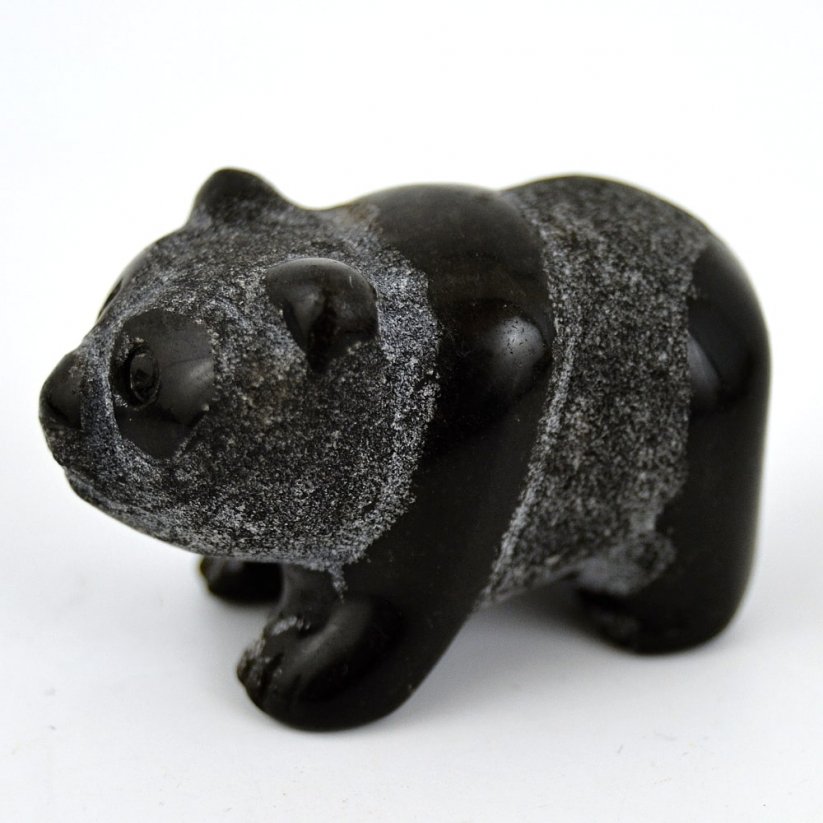 Medvídek panda broušený - Obsidián černý