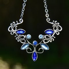 Fantasy náhrdelník Jiné Světy, modrý
