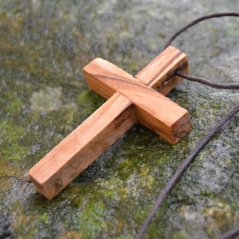 Přívěsek dřevěný křížek 5 cm