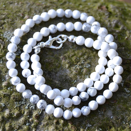 Náhrdelník Magnezit, kuličky 6 mm