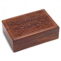 Dřevěná krabice na tarotové karty, Tarot Cards