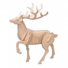 Dřevěné 3D puzzle Zvířata - Jelen