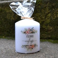 Svíčka Všechno nejlepší 8 x 10 cm