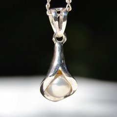 Přívěsek Perla říční bílá, stříbro Ag 925/1000