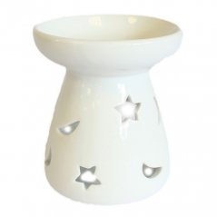 Aromalampa Bílá - hvězdy, keramika