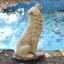 Socha fantasy - Velký bílý vlk 41,5 cm