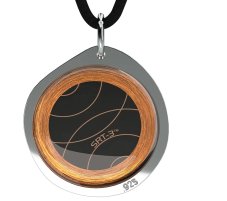 Q-Link SRT-3 biorezonátor přívěsek Pebble Polished - stříbro Ag 925/1000