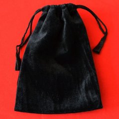 Sametový sáček 14,5 x 21,5 cm - černý