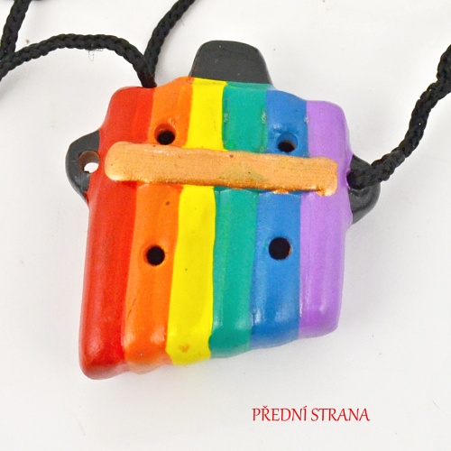 Flétnička Rainbow Peru keramika