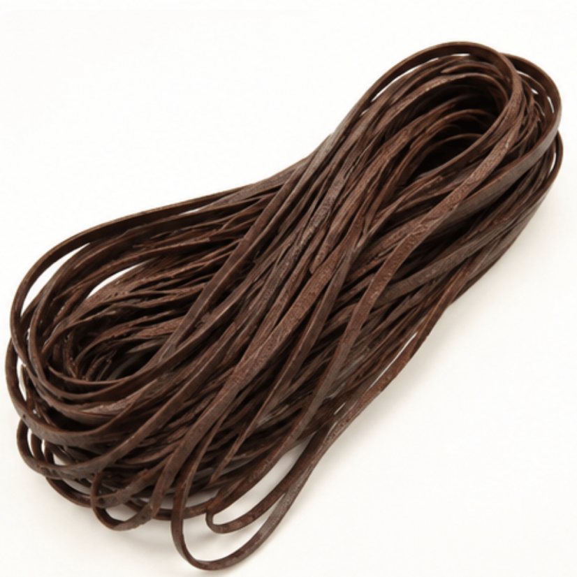Kožená šňůrka - hnědá 90 cm