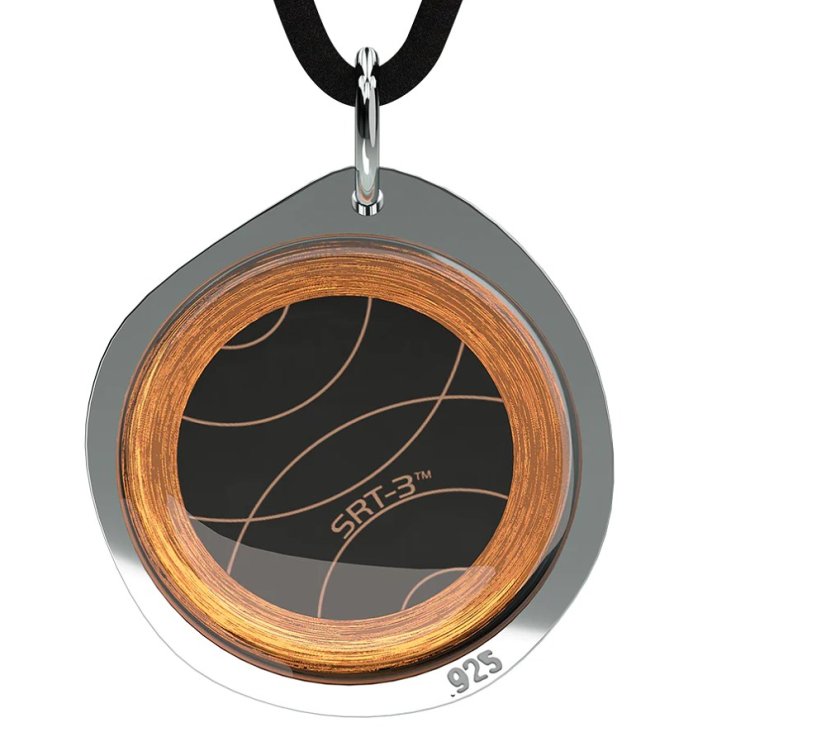 Q-Link SRT-3 biorezonátor přívěsek Pebble Polished - stříbro Ag 925/1000