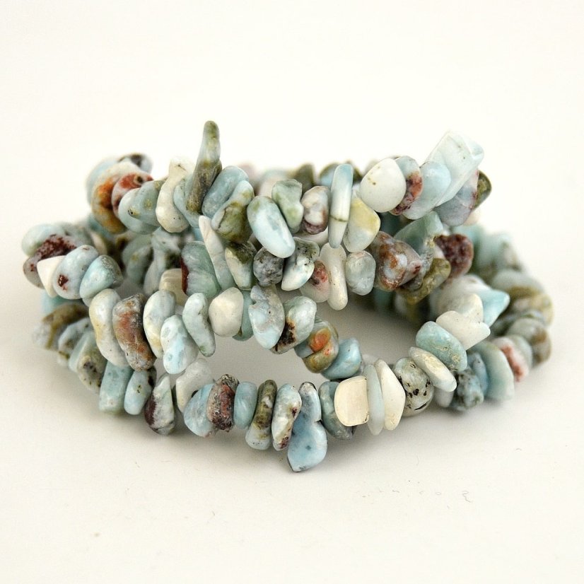 Náhrdelník Larimar tromlovaný 45 cm