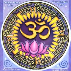Mandala na sklo - Om namah shivaya