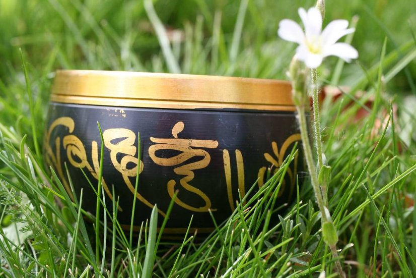 Tibetská mísa černá malá MANI PADME 248 g