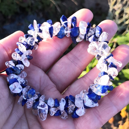 Náramek Lapis lazuli - Křišťál