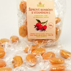 Bylinné bonbóny Grešík - Šípek, vitamín C 100 g