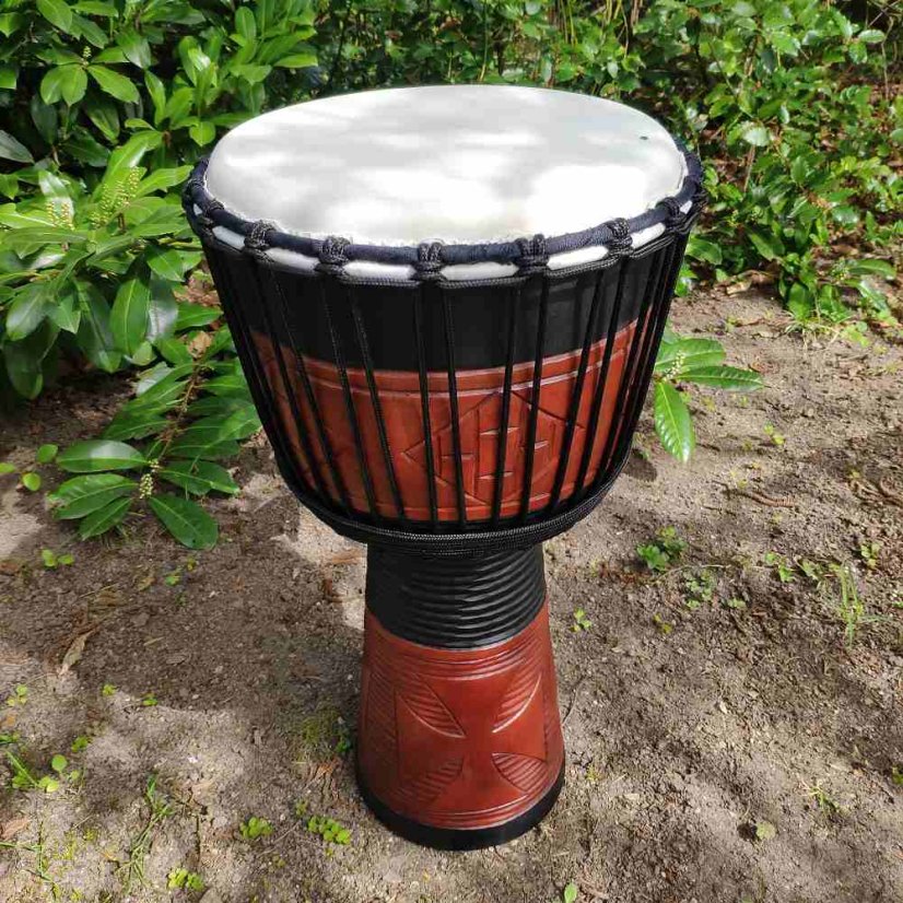 Buben Djembe 13” Buka, Indonésie, malované 60 cm