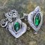 Fantasy náramek s prstenem - Lesní elf, zelená 1
