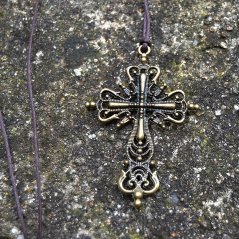 Přívěsek Kříž v barvě starožitného bronzu, 6 cm