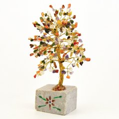Stromeček štěstí - Mix polodrahokamů, 320 kamínků