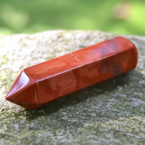 Masážní léčitelská hůlka - Jaspis červený 6 cm