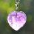 Přívěsek Ametyst - srdíčko 15 mm