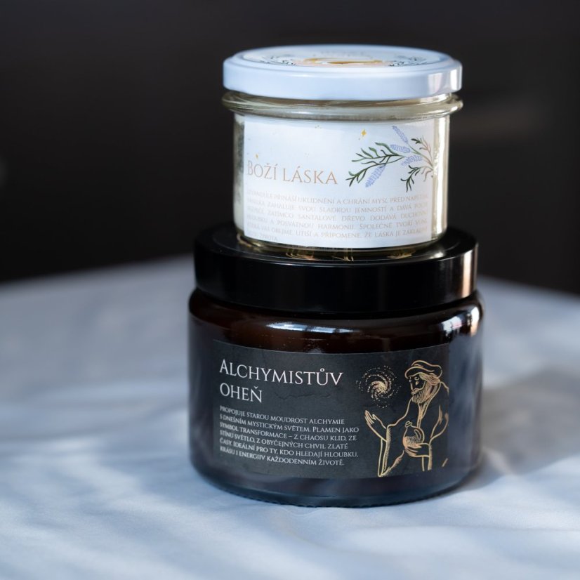 Výhodný set: Svíčka Alchymistův oheň + Svíčka Boží Láska