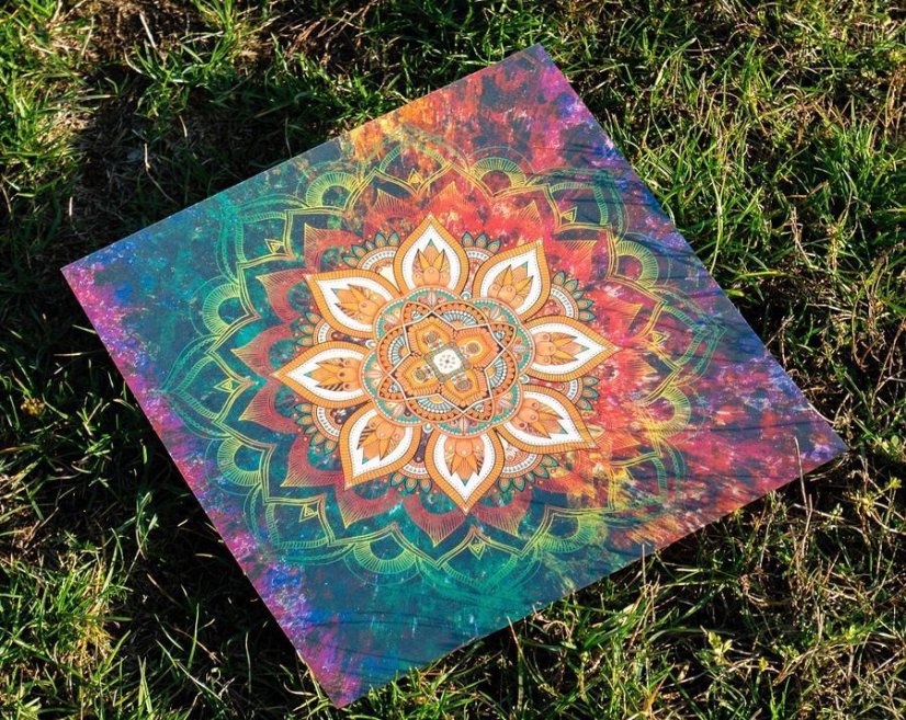 Mandala 30 x 30 cm Květ