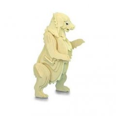 Dřevěné 3D puzzle Zvířata - Medvěd