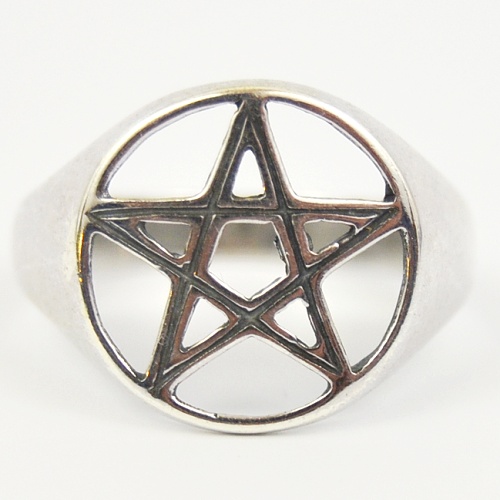 Prsten Pentagram stříbro Ag 925/1000 - vel. 56
