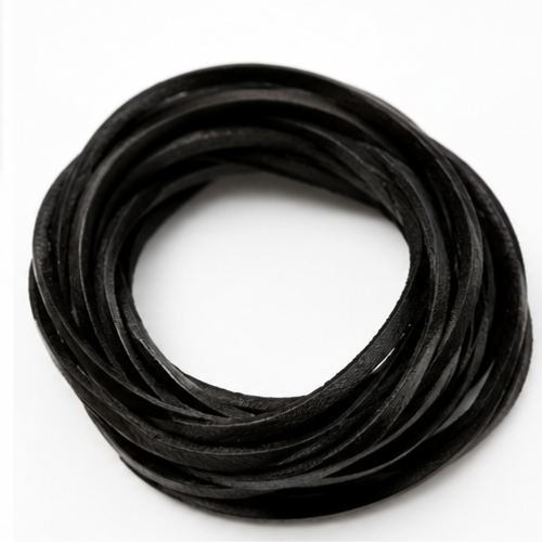 Kožená šňůrka černá 90 cm