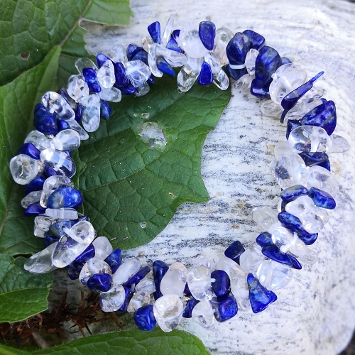 Náramek Lapis lazuli - Křišťál