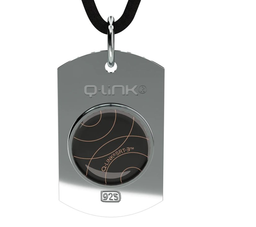 Q-Link SRT-3 biorezonátor přívěsek Psí známka - stříbro Ag 925/1000
