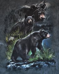 Fantasy tričko - Černí medvědi, M