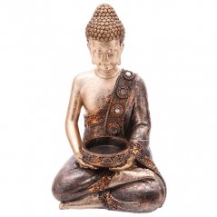 Svícen na čajovou svíčku s thajským Buddhou