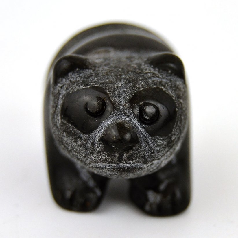 Medvídek panda broušený - Obsidián černý