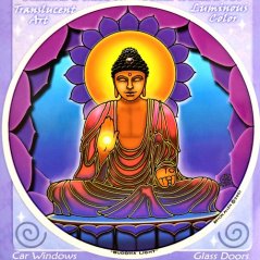 Mandala na sklo fantasy - Buddha