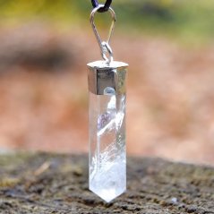 Přívěsek Křišťál krystal galvanica - šestihran