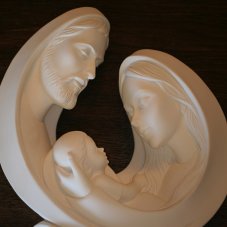 Svatá rodina, hluboký reliéf, 20 cm