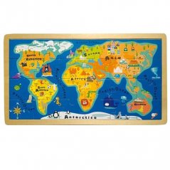 Mapa světa - dřevěné vkládací puzzle pro děti