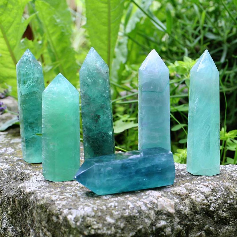 Fluorit obelisk