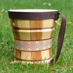Dřevěné bongo - bubínek pro děti