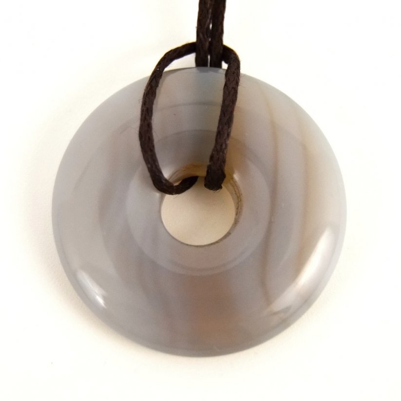 Donut kulatý 30 mm - Achát šedý