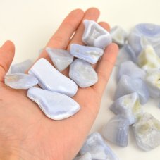 Chalcedon modrý Malawi tromlovaný, mix M/L