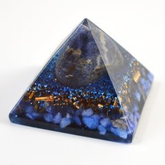 Orgonitová pyramida 5 cm, tmavě modrá - Sodalit
